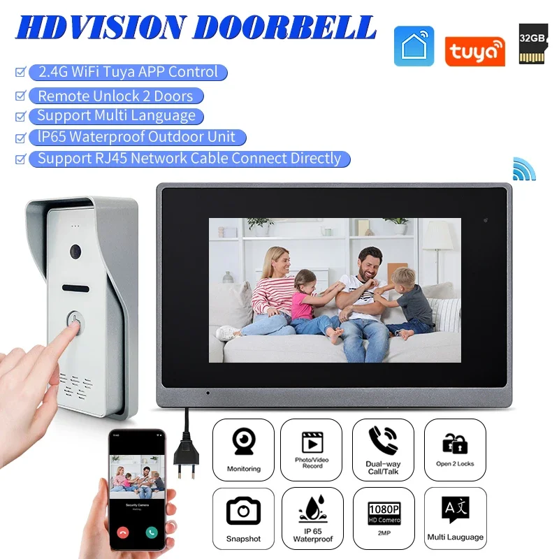 Stable System IP Video Doorbell Wifi Tuya Wired Video Intercom System HD Camera 1080P Villa Kit Intercom
Stable System IP Video Doorbell Wifi Tuya Wired Video Intercom System HD Camera 1080P Villa Kit Intercom