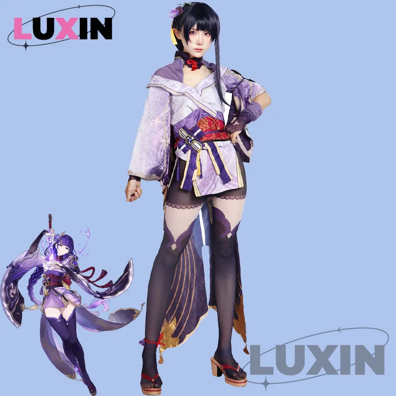 Raiden Shogun Cosplay Genshinimpact Costume Jacquard Fabric Uniform Wig Anime Chinese Style Halloween Costumes for Women Game
Raiden Shogun Cosplay Genshinimpact Costume Jacquard Fabric Uniform Wig Anime Chinese Style Halloween Costumes for Women Game