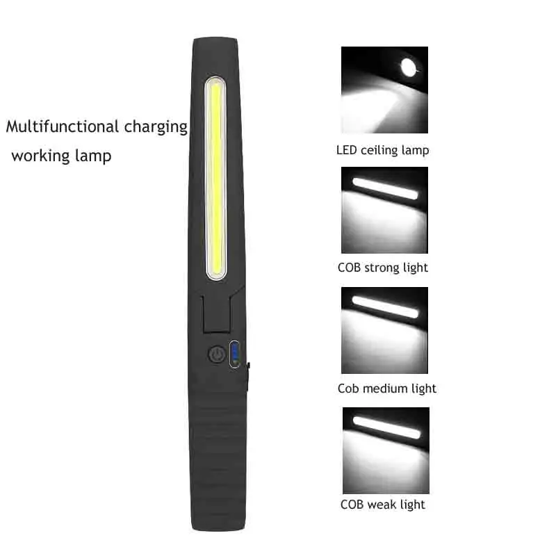 COB Rechargeable Work Lights with Magnetic Base Rotate Flashlight Inspection Light for Car Repair, Household, Emergency Use
COB Rechargeable Work Lights with Magnetic Base Rotate Flashlight Inspection Light for Car Repair, Household, Emergency Use