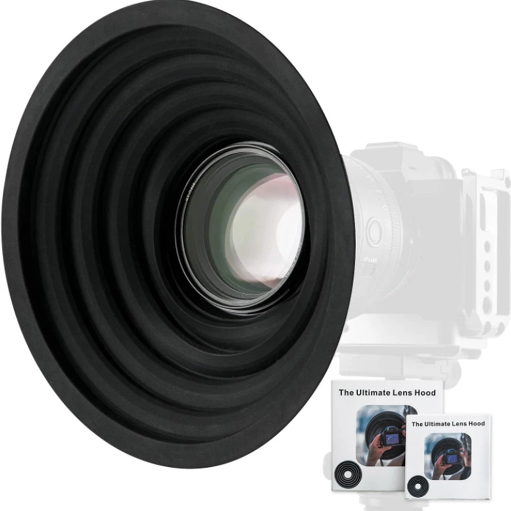Digital Camera Lens Hood Anti-Reflective Foldable Double-Sided Filter Threaded for Camera Images Videos Photographers
Digital Camera Lens Hood Anti-Reflective Foldable Double-Sided Filter Threaded for Camera Images Videos Photographers