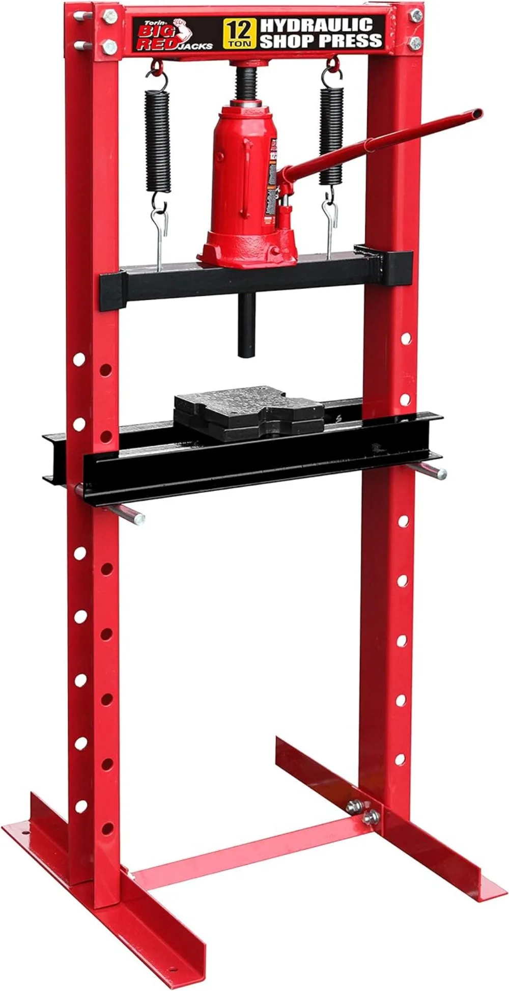 T51201 Torin Steel H-Frame Hydraulic Garage/Shop Floor Press with Stamping Plates, 12 Ton (24,000 lb) Capacity, Red
T51201 Torin Steel H-Frame Hydraulic Garage/Shop Floor Press with Stamping Plates, 12 Ton (24,000 lb) Capacity, Red