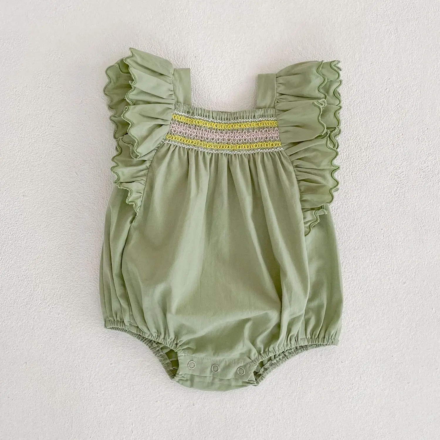 Summer Newborn Infant Romper Cotton Sleeveless Baby Girls Romper Light Green Embroidered Onepiece Fashion Baby Clothing
Summer Newborn Infant Romper Cotton Sleeveless Baby Girls Romper Light Green Embroidered Onepiece Fashion Baby Clothing