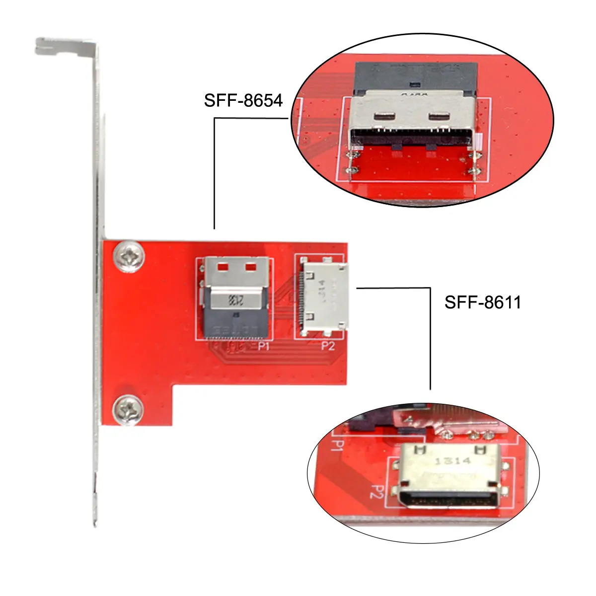 Xiwai Slimline SAS SFF-8654 PCI-Express 4,0 в Oculink SFF-8611 PCBA Женский адаптер с кронштейном
Xiwai Slimline SAS SFF-8654 PCI-Express 4,0 в Oculink SFF-8611 PCBA Женский адаптер с кронштейном