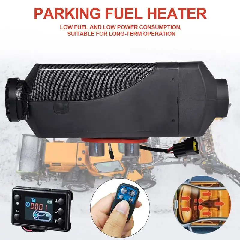 

8KW Car Heater 12V 24V Diesel Air Heater With LCD Switch Silencer for RV Trailer Boat Truck Factory Home Bus Diesel Heating