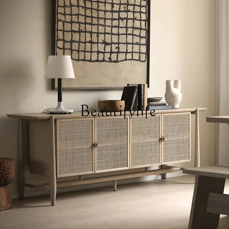 Nordic Style Solid Wood Sideboard Home Four-Door Locker Retro Log Hallway Tea Cabinet
Nordic Style Solid Wood Sideboard Home Four-Door Locker Retro Log Hallway Tea Cabinet