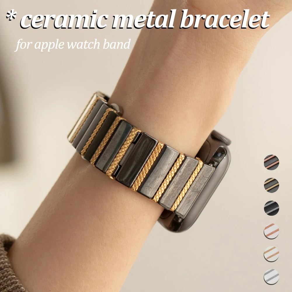 Ceramic Metal Strap For Apple Watch Band 44mm 40mm 42/38mm Ultra 49mm Luxury Girl Bracelet For iWatch Series 3 Se6 7 8 45mm 41mm
Ceramic Metal Strap For Apple Watch Band 44mm 40mm 42/38mm Ultra 49mm Luxury Girl Bracelet For iWatch Series 3 Se6 7 8 45mm 41mm