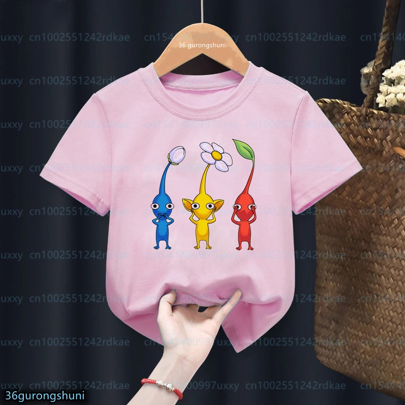 Kawaii Girls' T-Shirt Funnuy Game Pickmin 4 Cartoon Printed Children'S Clothing Tshirts Fashion Girls' Pink Short Sleeve Tops
Kawaii Girls' T-Shirt Funnuy Game Pickmin 4 Cartoon Printed Children'S Clothing Tshirts Fashion Girls' Pink Short Sleeve Tops