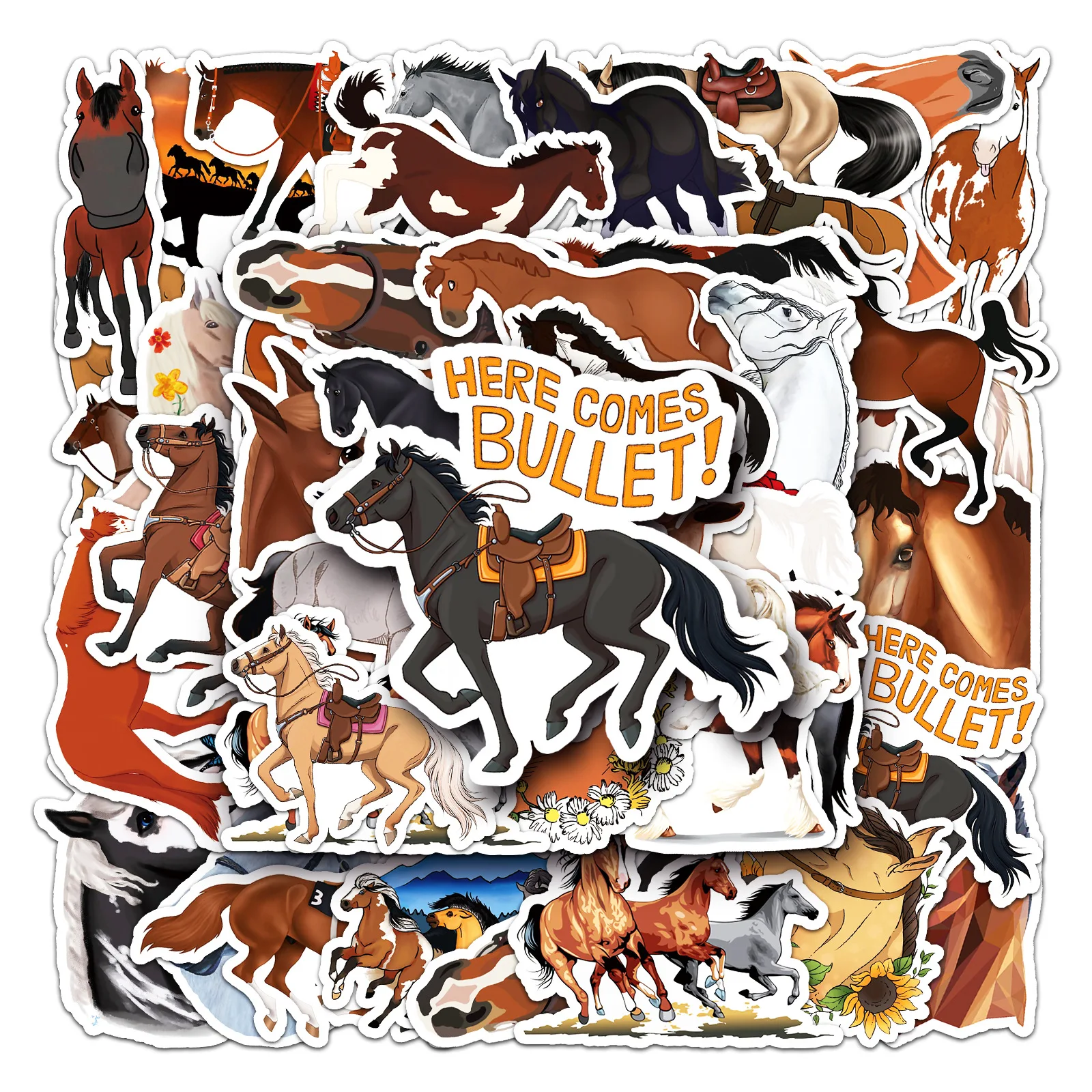 10/30/50PCS Cartoon Cute Horse Graffiti Animal Sticker Luggage Helmet Guitar DIY Scrapbook Wall Sticker Toy Decoration Wholesale
10/30/50PCS Cartoon Cute Horse Graffiti Animal Sticker Luggage Helmet Guitar DIY Scrapbook Wall Sticker Toy Decoration Wholesale