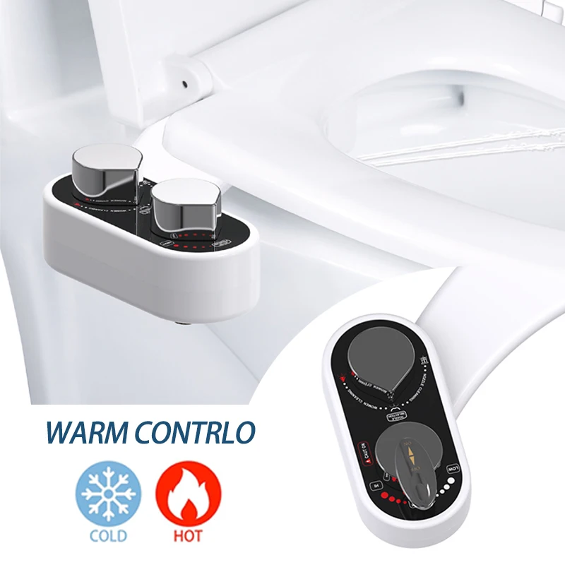 Hot and Cold Water Bidet Toilet Seat Accessory Ultra-thin Non-electric Self-clean Dual Nozzle Wash Warm Water Before and after
Hot and Cold Water Bidet Toilet Seat Accessory Ultra-thin Non-electric Self-clean Dual Nozzle Wash Warm Water Before and after