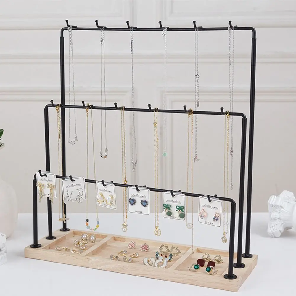 Hanger Jewelry Display Holder Large Capacity Wooden Tray Earring Organizer Stand 3/4-Tier Jewelry Tree Jewelry Storage Rack
Hanger Jewelry Display Holder Large Capacity Wooden Tray Earring Organizer Stand 3/4-Tier Jewelry Tree Jewelry Storage Rack