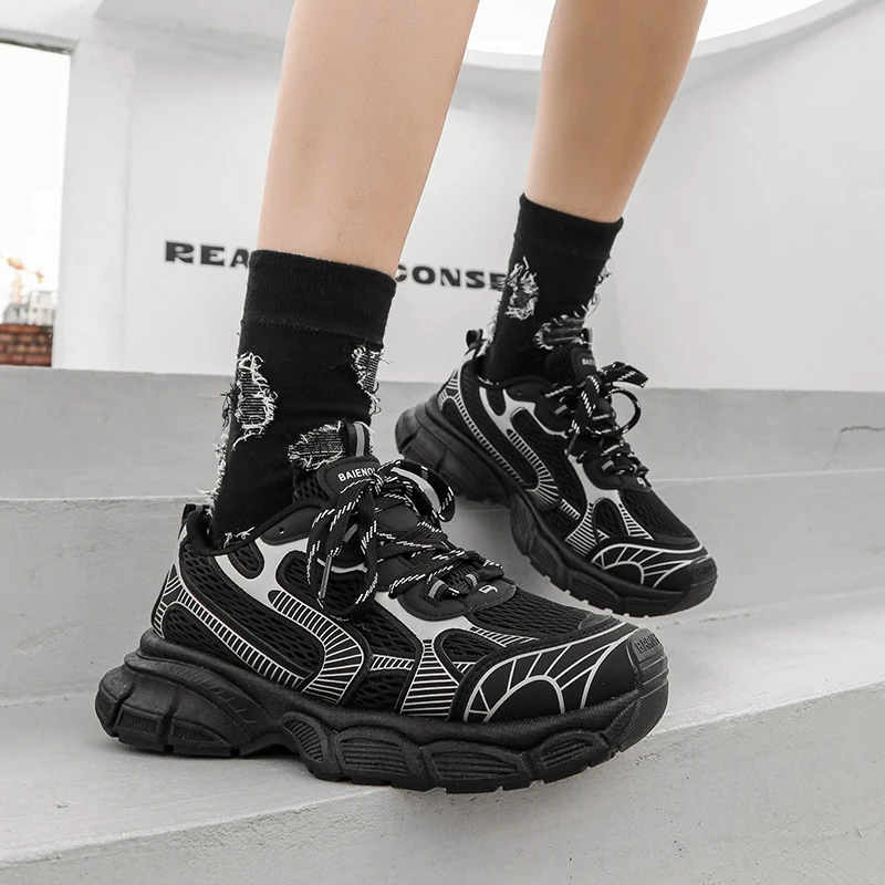 Men's Tennis Shoes 2023 Summer New Breathable Mesh Platform Chunky Sneakers for Men Outdoor Non-slip Male Casual Running Shoes
Men's Tennis Shoes 2023 Summer New Breathable Mesh Platform Chunky Sneakers for Men Outdoor Non-slip Male Casual Running Shoes