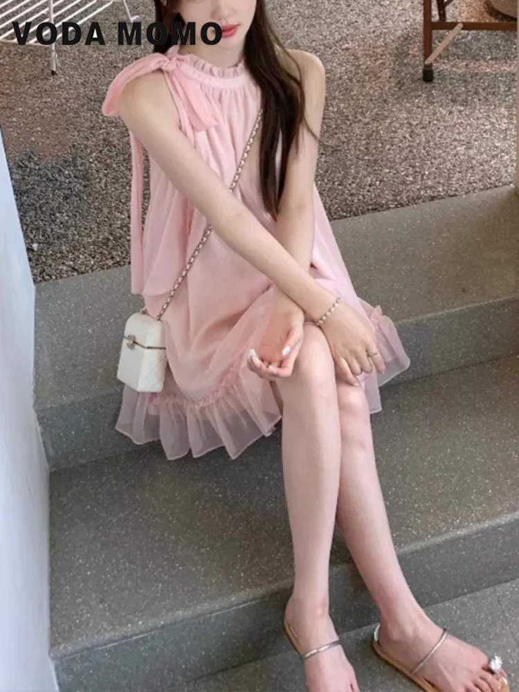 Elegant Dress Korean Style Fashion Pure Color Dress Female 2023 New Summer Sweet Y2k Mini Dress Party Women Casual Sleeveless
Elegant Dress Korean Style Fashion Pure Color Dress Female 2023 New Summer Sweet Y2k Mini Dress Party Women Casual Sleeveless