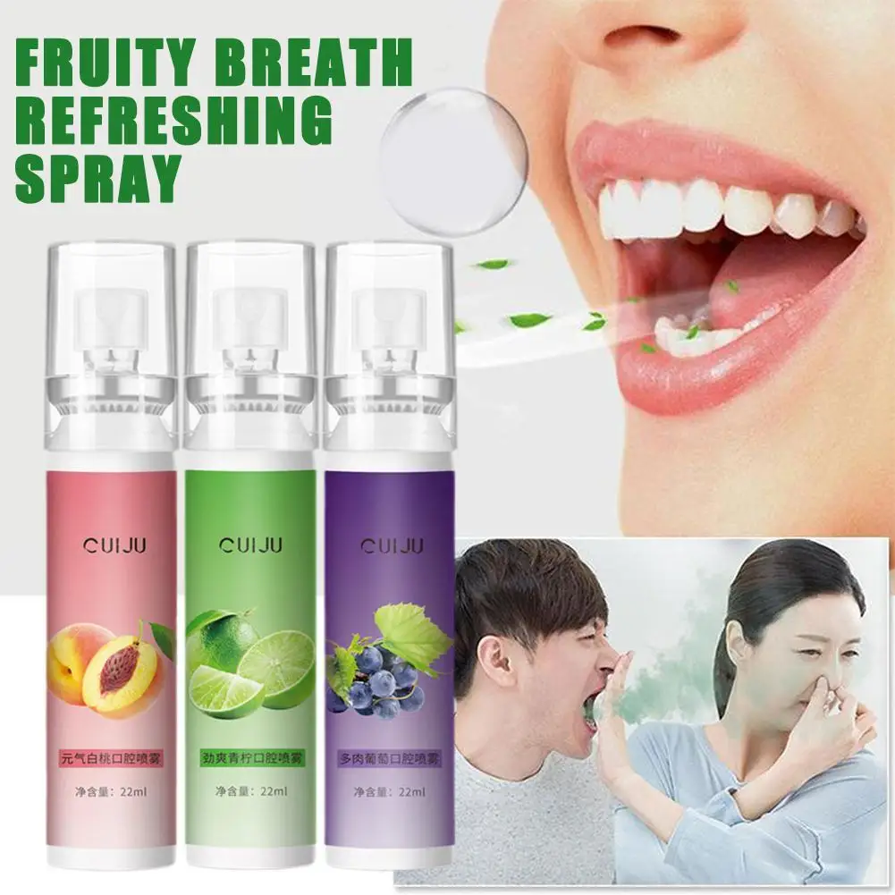 Fruity Breath Peach Grapes Breath Freshener Spray Halitosis Freshener Treatment Mouth Odor Spray Refreshing Care Liquid 22ml
Fruity Breath Peach Grapes Breath Freshener Spray Halitosis Freshener Treatment Mouth Odor Spray Refreshing Care Liquid 22ml