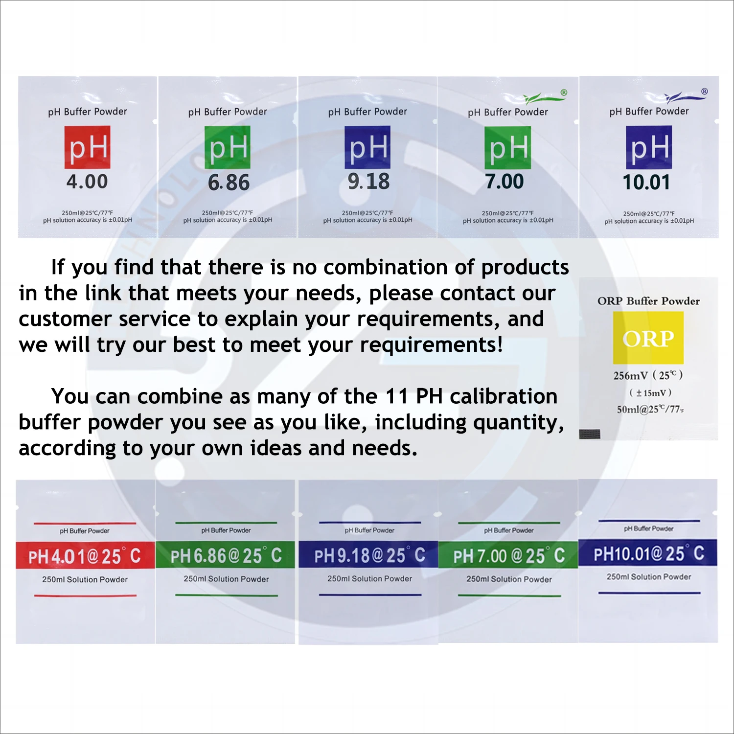 

5/15/25PCS pH Meter Calibration Buffer Powder ph4.00/4.01/6.86/7.00/9.18 /10.01 ORP Correction Solution for Aquarium