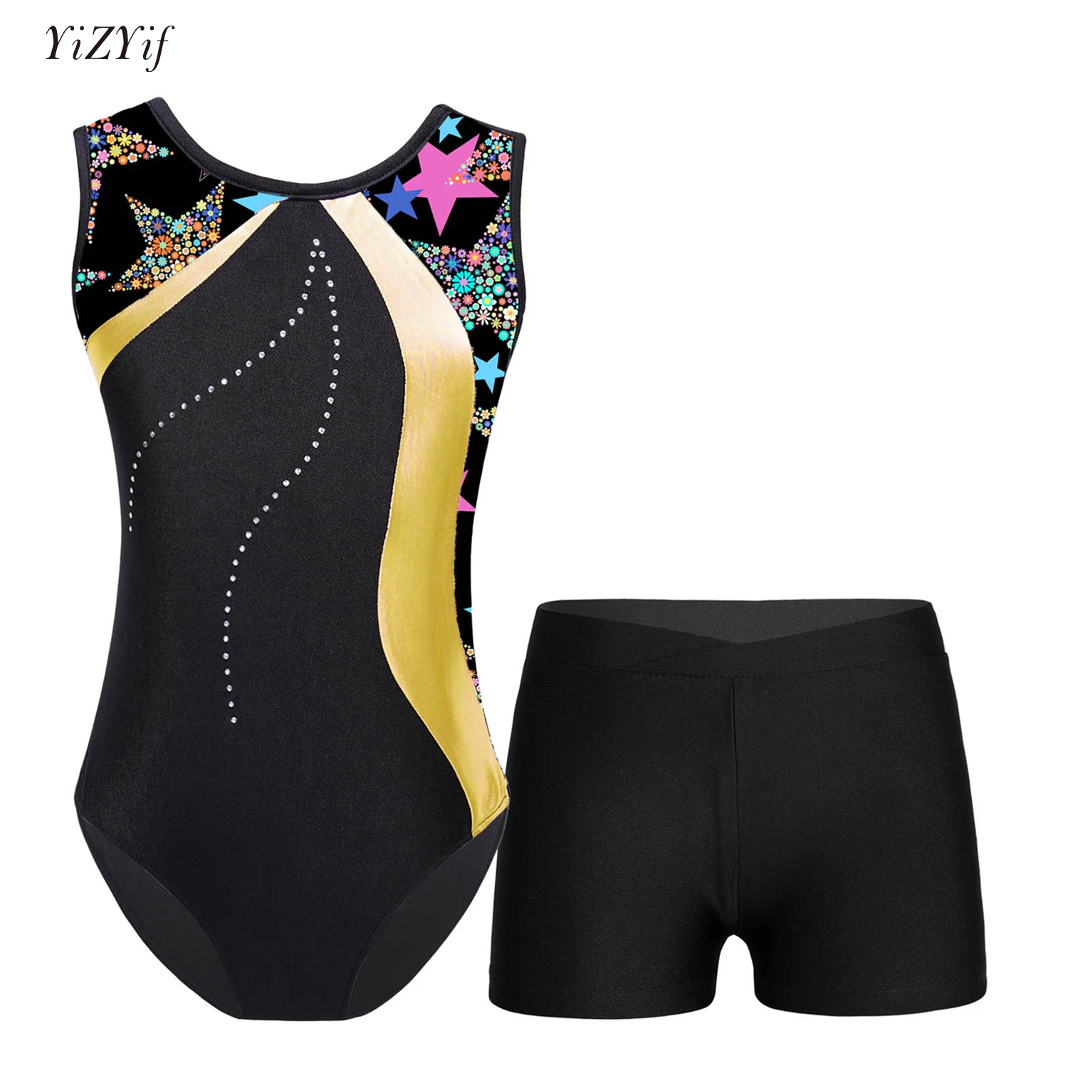 Teen Kids Girl Gymnastics Bodysuit Dancewear Ballet Leotards Girls Sleeveless Printed Stretchy Dance Leotard with Shorts Outfits
Teen Kids Girl Gymnastics Bodysuit Dancewear Ballet Leotards Girls Sleeveless Printed Stretchy Dance Leotard with Shorts Outfits