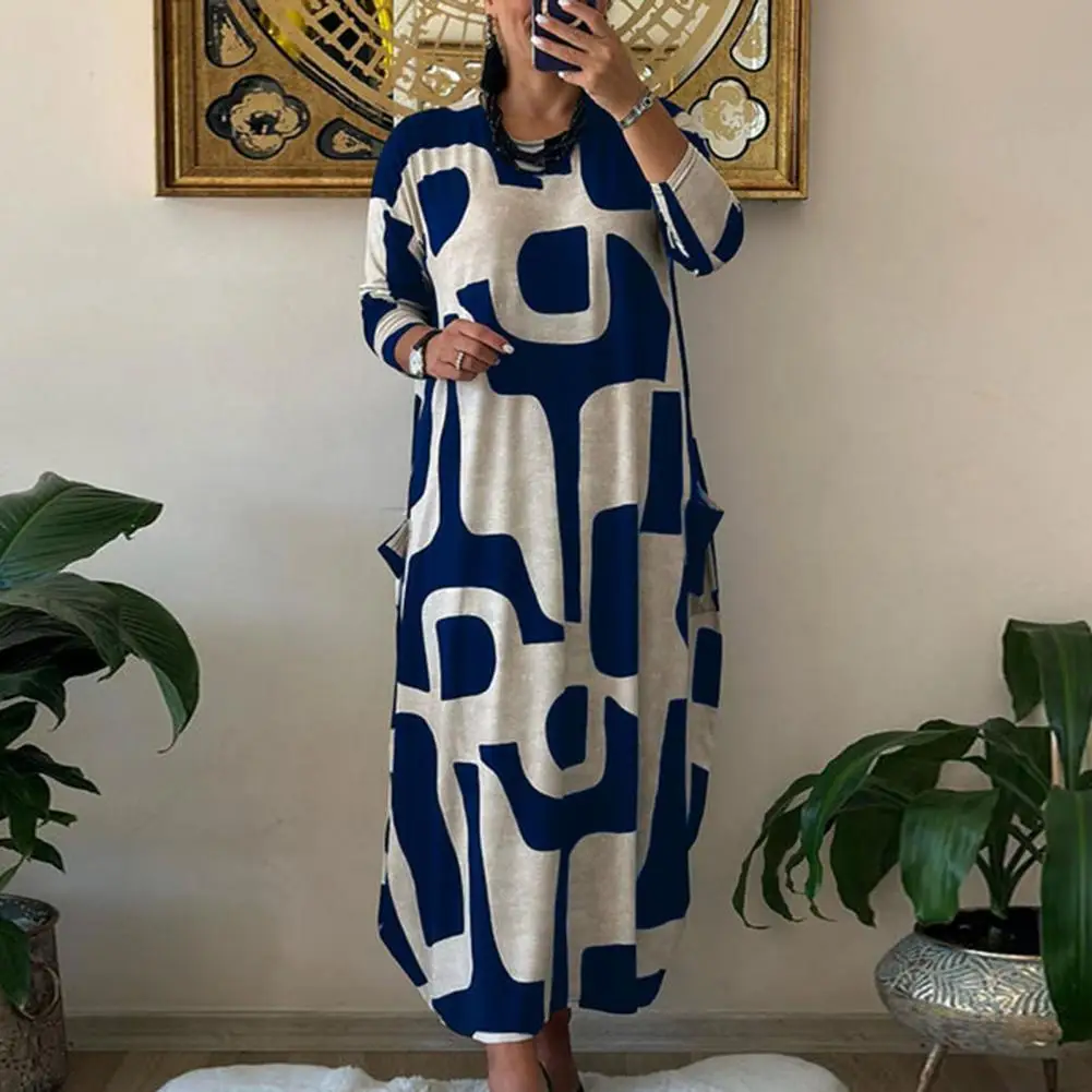 Long Sleeve Dress Printed Loose Long Sleeve Maxi Dress with Pockets for Women A-line Ankle Length Plus Size Pullover Lady Dress
Long Sleeve Dress Printed Loose Long Sleeve Maxi Dress with Pockets for Women A-line Ankle Length Plus Size Pullover Lady Dress