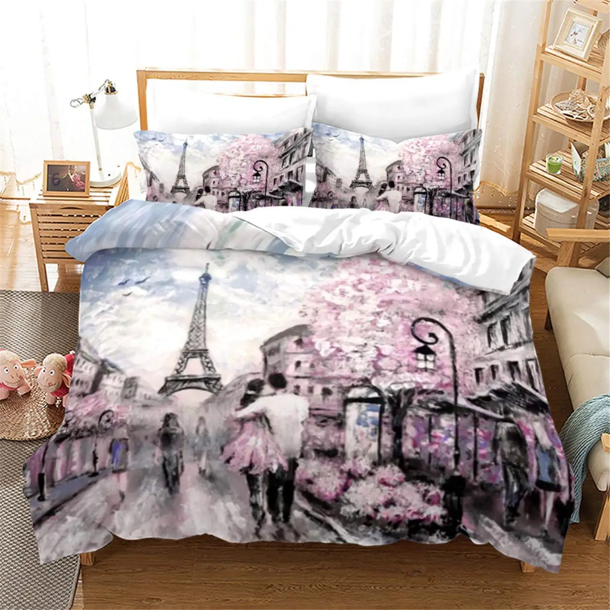 Eiffel Tower Bedding Duvet Cover Set 3d Digital Printing Bed Linen Fashion Design Comforter Cover Polyester Bedding Sets Bed Set
Eiffel Tower Bedding Duvet Cover Set 3d Digital Printing Bed Linen Fashion Design Comforter Cover Polyester Bedding Sets Bed Set