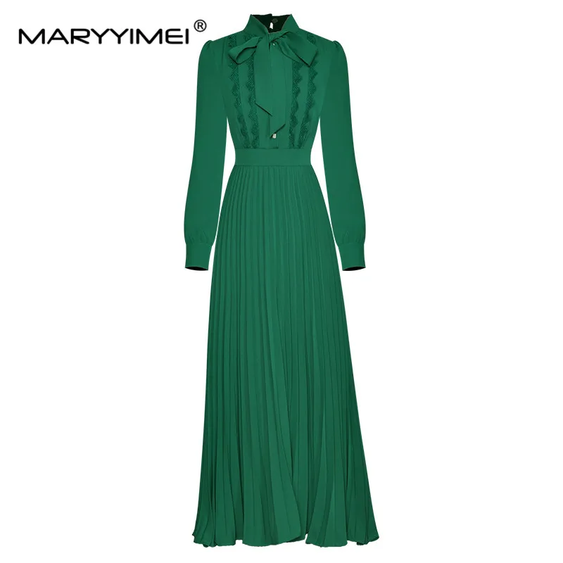 MARYYIMEI Fashion Runway dress Spring Women's Dress Long sleeved Lace Patchwork Party Vintage Elegant Dresses
MARYYIMEI Fashion Runway dress Spring Women's Dress Long sleeved Lace Patchwork Party Vintage Elegant Dresses