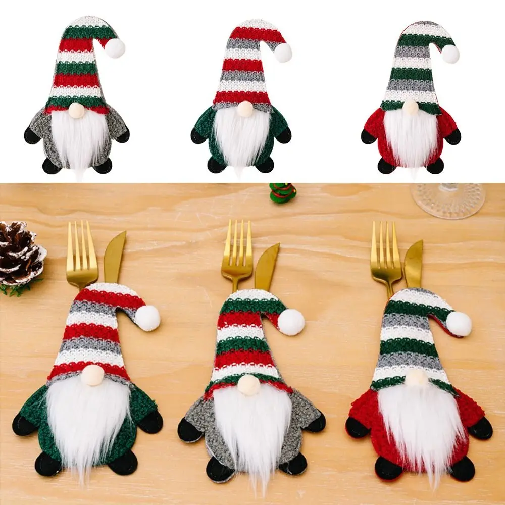 1PC Christmas Knife Fork Holder Cartoon Faceless Doll Kitchen Tableware Holder Bag Party Gift Xmas Ornament Decor For Home Table
1PC Christmas Knife Fork Holder Cartoon Faceless Doll Kitchen Tableware Holder Bag Party Gift Xmas Ornament Decor For Home Table
