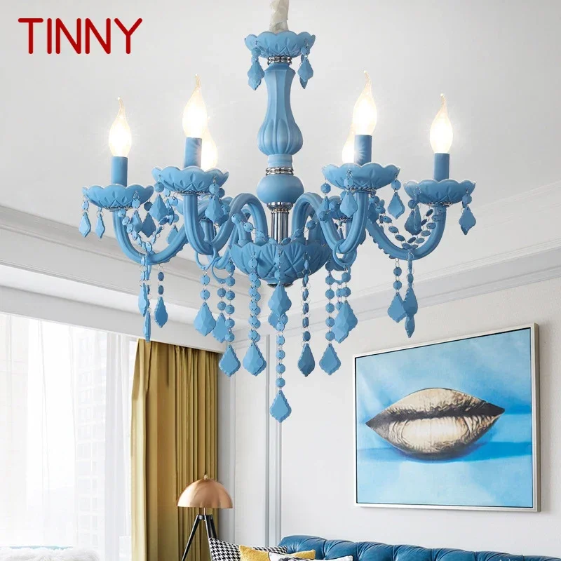 TINNY Blue Crystal Pendent Lamp Art Candle Lamp Children's Room Living Room Restaurant Bedroom Cafe Clothing Store Chandelier
TINNY Blue Crystal Pendent Lamp Art Candle Lamp Children's Room Living Room Restaurant Bedroom Cafe Clothing Store Chandelier