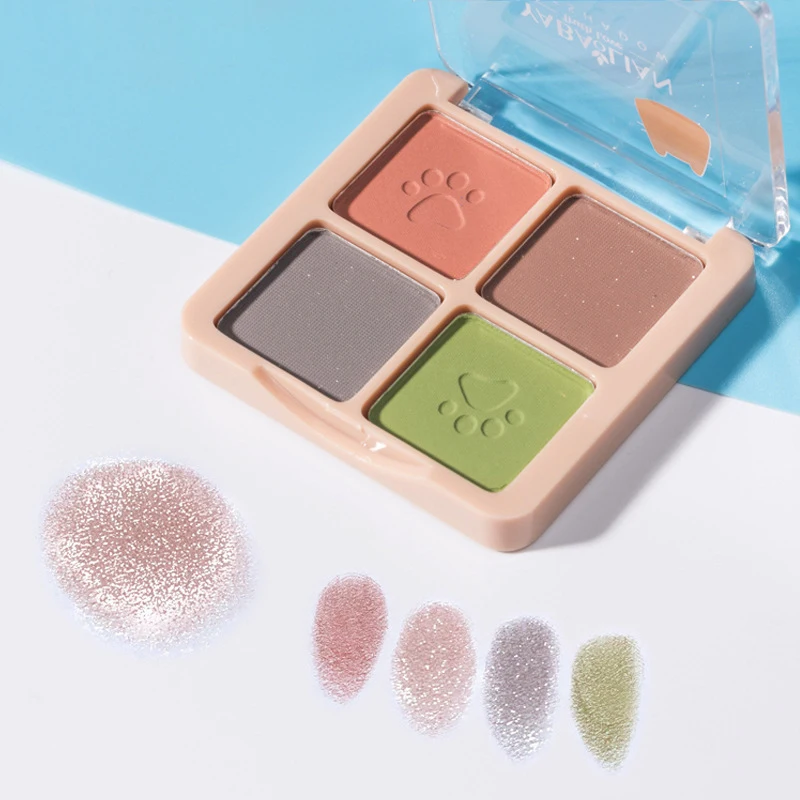 4 Colors Eyeshadow Palette Pearl Lustre Matte Powder Eyeshadow Eye Makeup Cosmetics
4 Colors Eyeshadow Palette Pearl Lustre Matte Powder Eyeshadow Eye Makeup Cosmetics