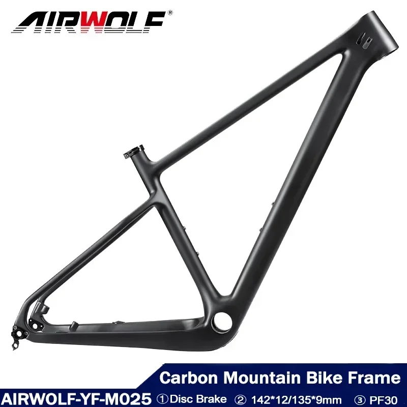 

Airwolf T1000 Carbon MTB Frame 29er Carbon Bike Frame 29 Mountain Carbon Bicycle Frame 142*12 or 135*9mm Disc Brake Frameset