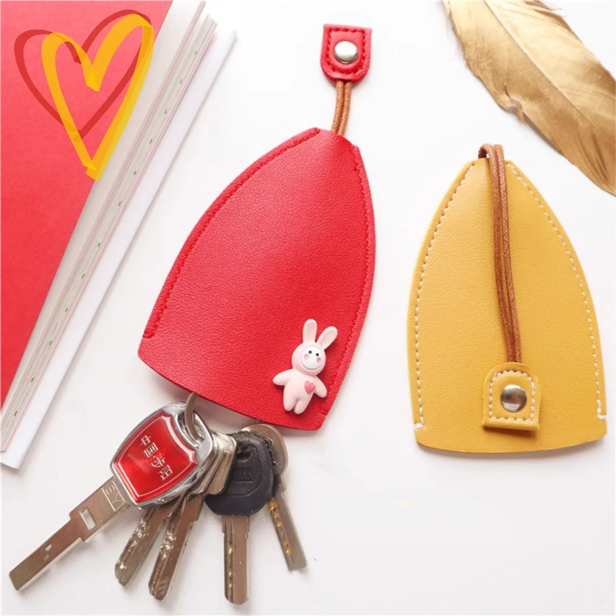Simple & Cute Style Key Protector, Can Also Be Used As Keychain, Cartoon Pull-out Key Case With Creative Pu Material For Girls
Simple & Cute Style Key Protector, Can Also Be Used As Keychain, Cartoon Pull-out Key Case With Creative Pu Material For Girls
