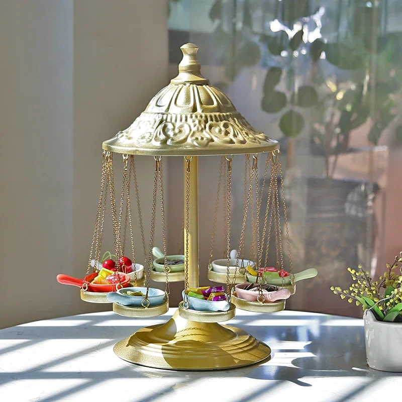 Creative custom wrought iron tableware carousel dessert cake stand western restaurant DIY table display stand
Creative custom wrought iron tableware carousel dessert cake stand western restaurant DIY table display stand