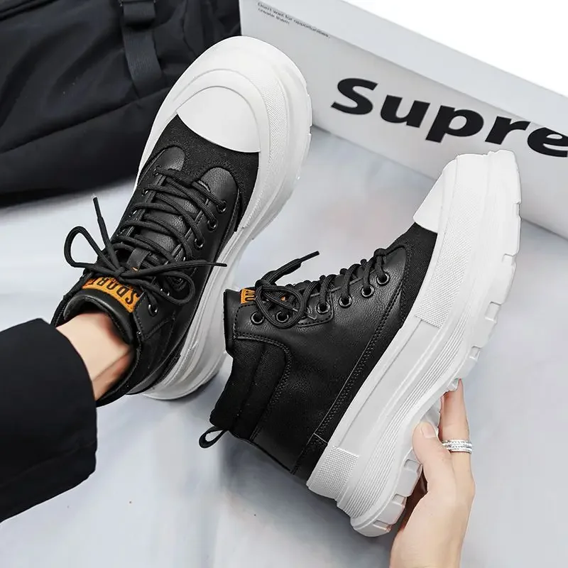 2023 New Men's Winter Matsutake Thick Bottom White High Top Men's Boots Vintage British Style Mid Top Leather Boots
2023 New Men's Winter Matsutake Thick Bottom White High Top Men's Boots Vintage British Style Mid Top Leather Boots