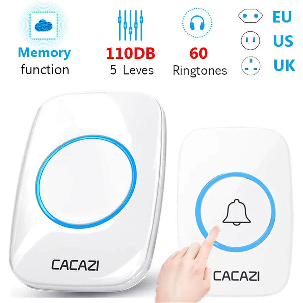 Smart Wireless Doorbell Waterproof 300 Meters Range Home With 1 Remote Button 2 Receiver No Batteries Required For Home Outdoor
Smart Wireless Doorbell Waterproof 300 Meters Range Home With 1 Remote Button 2 Receiver No Batteries Required For Home Outdoor