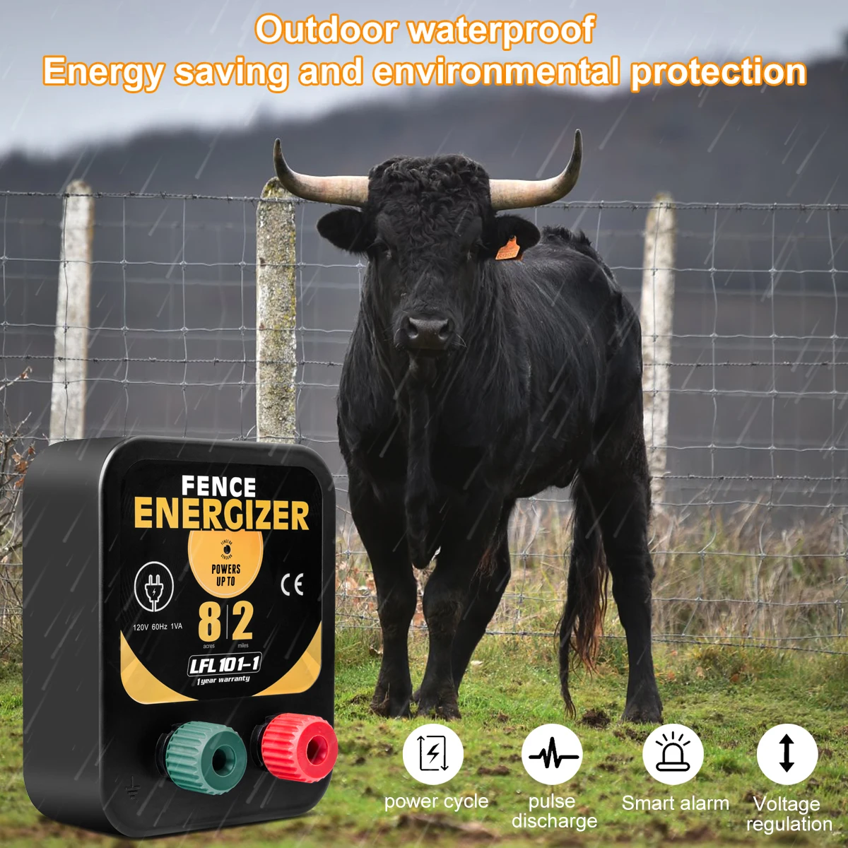 Electric Fence Charger AC Powered 2/5/10 Mile Fence Ideal for Smaller Pastures to Keep Animals Away High Safety
Electric Fence Charger AC Powered 2/5/10 Mile Fence Ideal for Smaller Pastures to Keep Animals Away High Safety