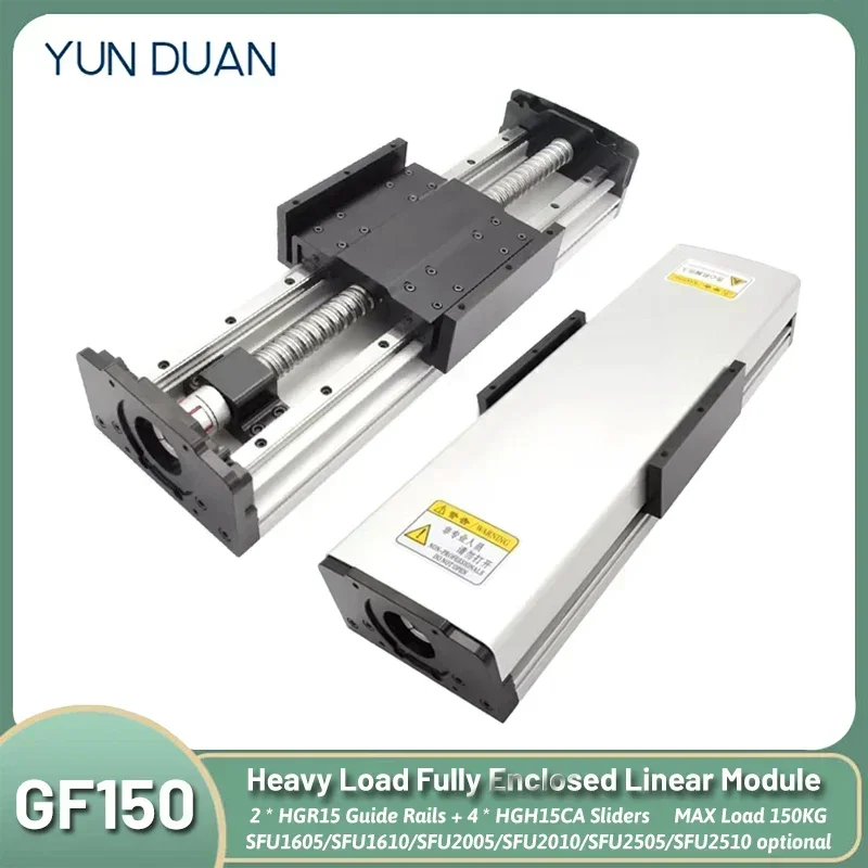 CNC Fully Enclosed Linear Ball Screw Module Dustproof Sliding Table Heavy Duty Linear Guide Stage 150mm Width SFU1605/SFU2505
CNC Fully Enclosed Linear Ball Screw Module Dustproof Sliding Table Heavy Duty Linear Guide Stage 150mm Width SFU1605/SFU2505