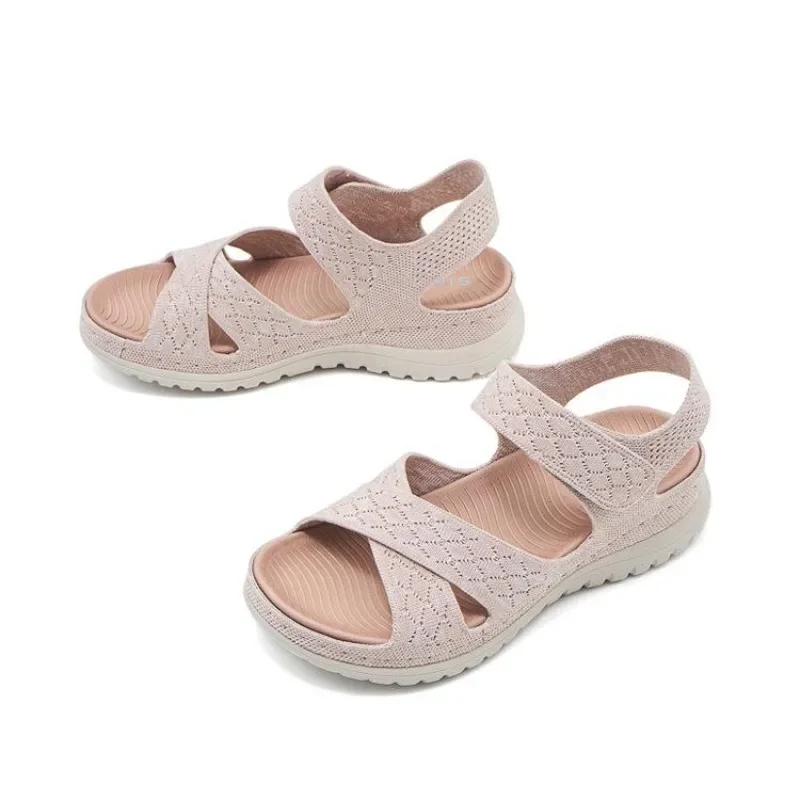 Summer Women Flat Sandals Brand Woman Summer Holiday Shoes Bohemia Style Modern Sandals Pink Blue Big Size 42 DX361 12 S5d3f49bdd188438983344a74a033fdf0R