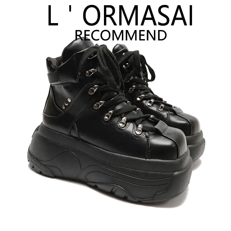 Fashion Punk Heavy Metal Genuine Leather Cowboy Boots Gothic Lace Up Ankle Rivet Motorcycle Platform Shoes Women Square Head
Fashion Punk Heavy Metal Genuine Leather Cowboy Boots Gothic Lace Up Ankle Rivet Motorcycle Platform Shoes Women Square Head
