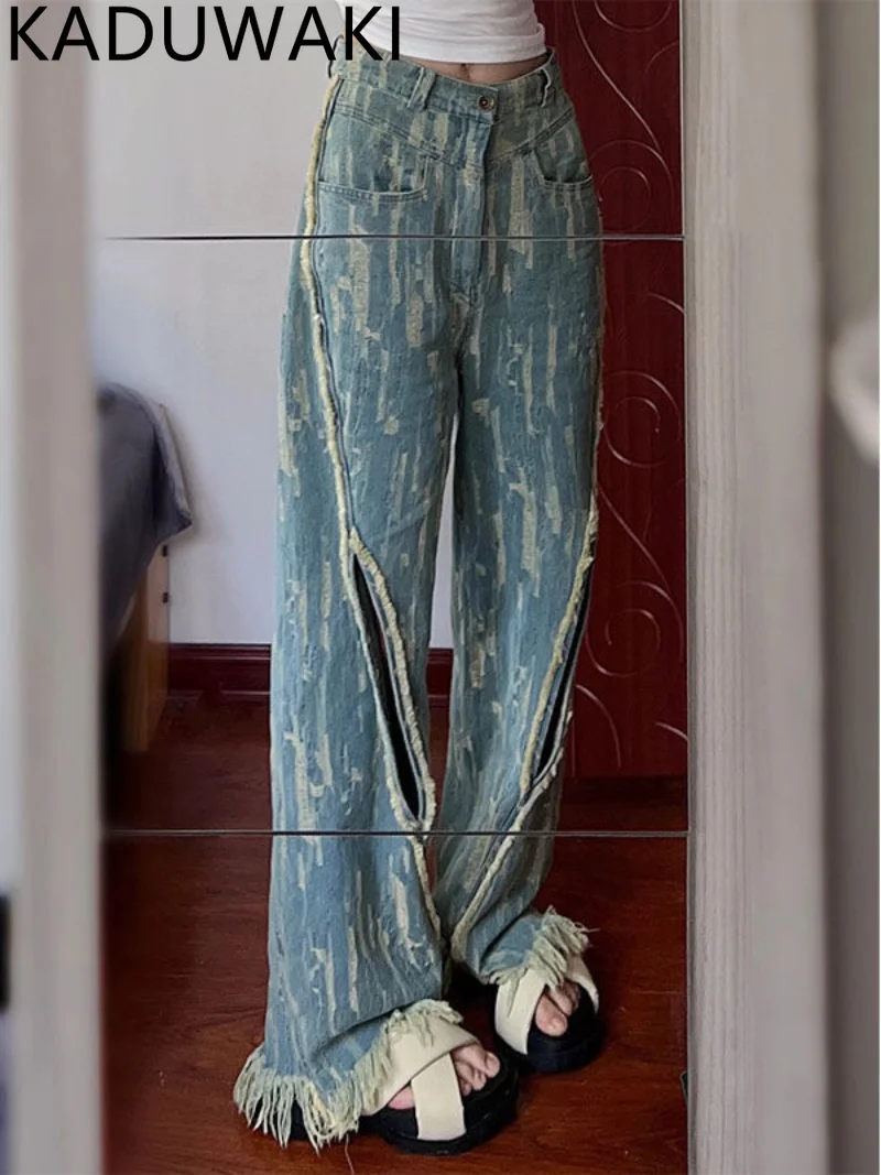 Korean Y2k Streetwear Retro Hole Jeans Designed Harajuku Wide Leg Loose Women'S Pants Do Old High Waist Trousers 2023 Summer
Korean Y2k Streetwear Retro Hole Jeans Designed Harajuku Wide Leg Loose Women'S Pants Do Old High Waist Trousers 2023 Summer