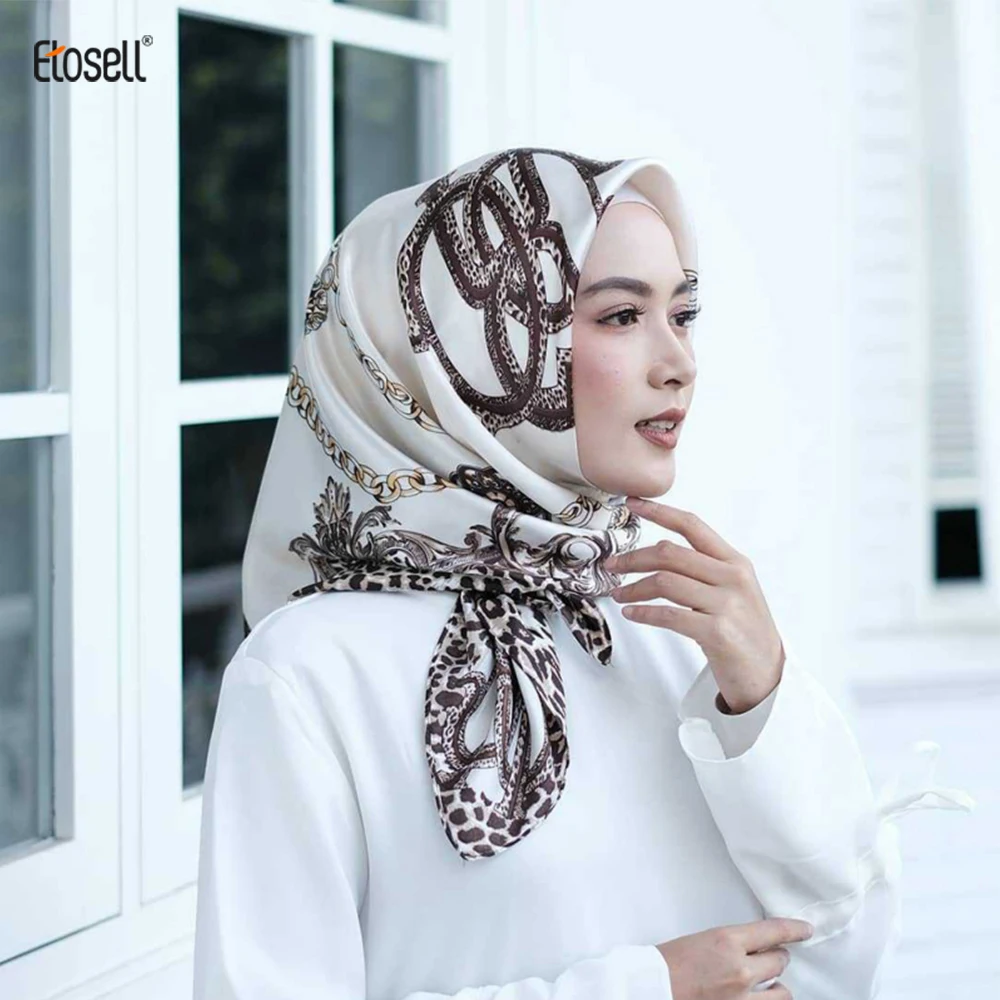 ETOSELL Women Stain Silk Square Scarf Muslim Head Scarves Hijab 90*90cm Femme Musulman Floral Print Bandana Neck Hair Scarfs
ETOSELL Women Stain Silk Square Scarf Muslim Head Scarves Hijab 90*90cm Femme Musulman Floral Print Bandana Neck Hair Scarfs