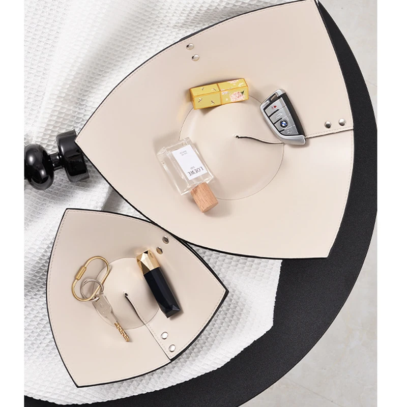 

Bathroom Organizer Cosmetic Storage Leather Lipstick Holder Make Up Organizers Box Sundry Key Holder Jewelry Tray Trinket Dish