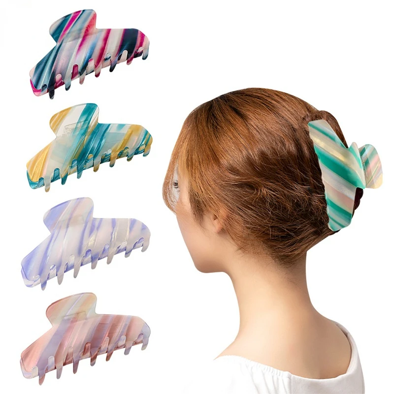 

Vintage Hair Clips for Women Acetate Claw Clip Elegant Gradient Color 8.5cm Hair Clip Girls Hair Claw Hair Accessories 2022 New