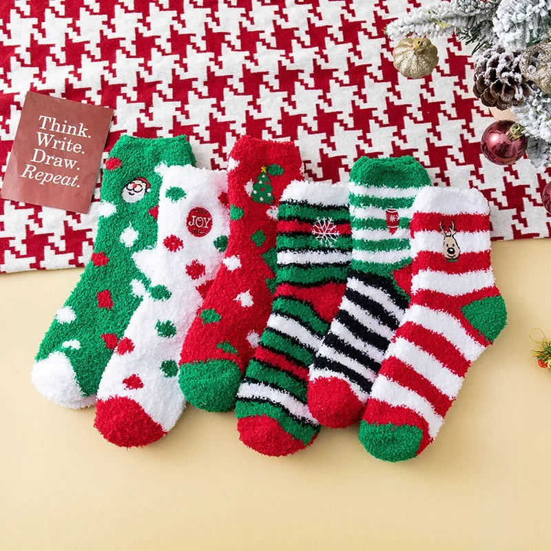 Christmas Coral Velvet Embroidered Socks Women's Winter Floor Cute Cartoon Thickened Warm Plush Winter Sleeping Socks
Christmas Coral Velvet Embroidered Socks Women's Winter Floor Cute Cartoon Thickened Warm Plush Winter Sleeping Socks