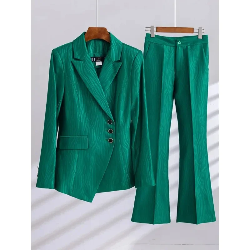 Autumn Winter Women Pant Suit Ladies Business Work Wear 2 Piece Set Female Khaki Green Black Striped Formal Blazer And Trouser
Autumn Winter Women Pant Suit Ladies Business Work Wear 2 Piece Set Female Khaki Green Black Striped Formal Blazer And Trouser