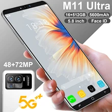 

Celular Mobile Phone M11 Ultra 5G Qualcomm888 16GB 512GB 5.8 Inch Smartphone 10 Core 5600mAh 4G Global Version Cellphone