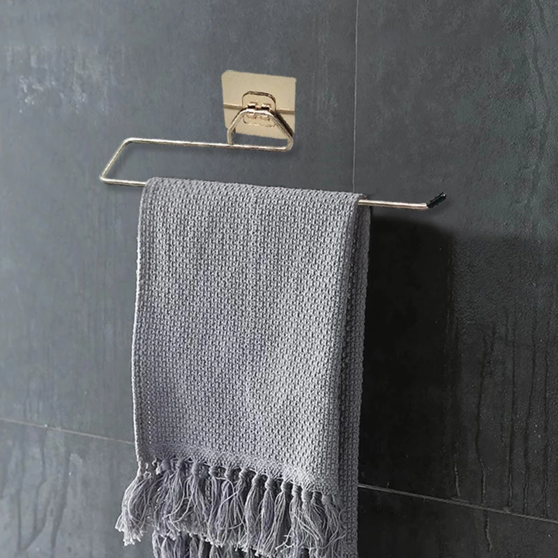 Household Bathroom Shelf Towel Rack Kitchen Stainless Steel No Drilling Rag Cling Film Wall Hanging Toilet Hanging Rack
Household Bathroom Shelf Towel Rack Kitchen Stainless Steel No Drilling Rag Cling Film Wall Hanging Toilet Hanging Rack