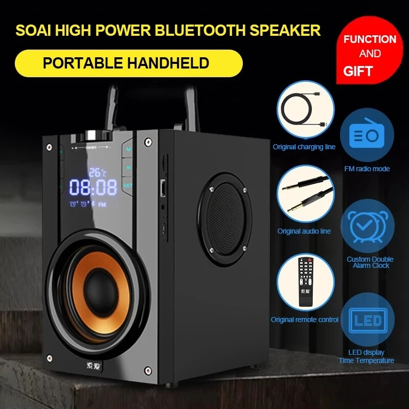Q22 High-Power Bluetooth Speaker Portable Column Outdoor Speaker Music Center Bass Speaker Computer Speaker With Remote Control
Q22 High-Power Bluetooth Speaker Portable Column Outdoor Speaker Music Center Bass Speaker Computer Speaker With Remote Control