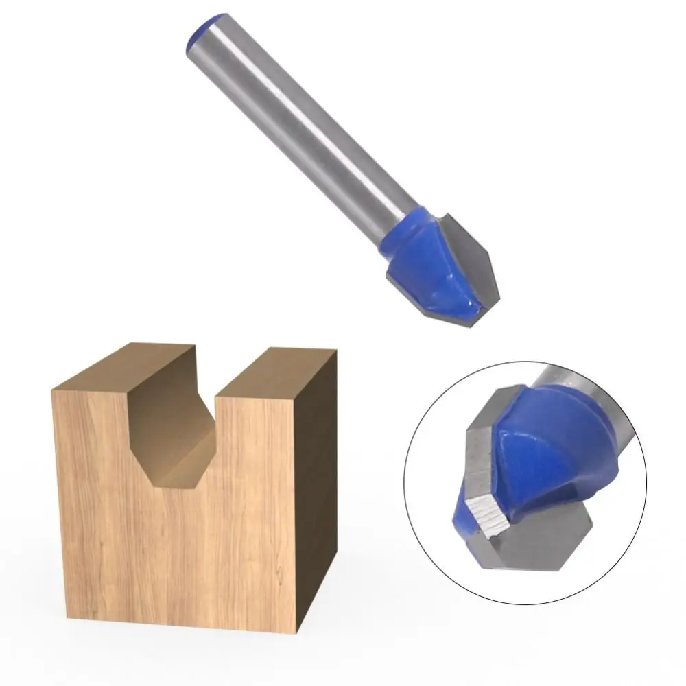 1/4 Shank Router Bit Durable Flat Bottom 90 Degree Trimming Bit V-Blade Milling Cutter Woodworking
1/4 Shank Router Bit Durable Flat Bottom 90 Degree Trimming Bit V-Blade Milling Cutter Woodworking