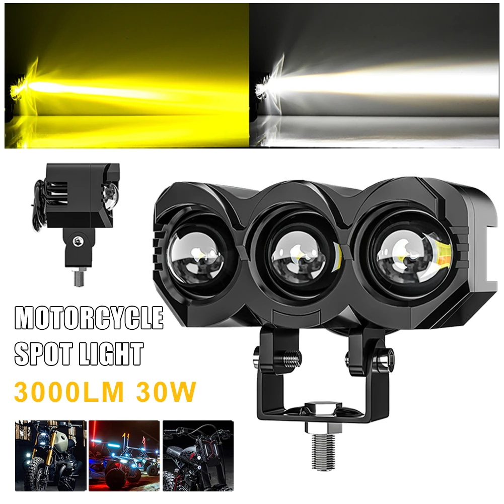 30W Universal Motorcycle Headlight LED Spot Light Owl 3 Lens White Yellow Fog Light Auxiliary Headlamp Work Light Accessories
30W Universal Motorcycle Headlight LED Spot Light Owl 3 Lens White Yellow Fog Light Auxiliary Headlamp Work Light Accessories