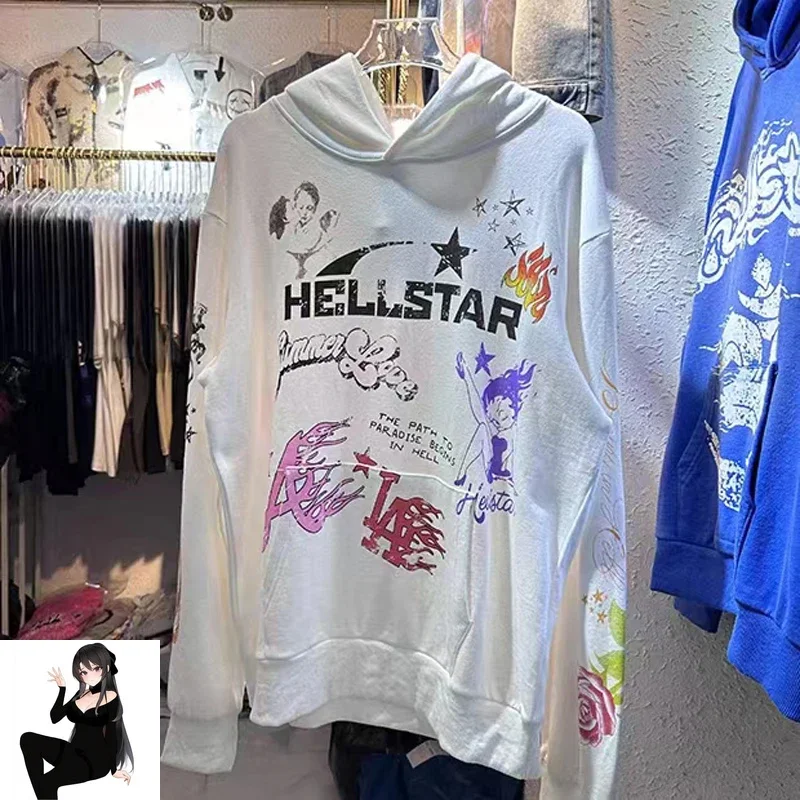 Hip Hop Graffiti Hellstar Hoodie Sweatshirts Men Women High Quality Oversize Fall Winter Streetwear Hooded Pullovers
Hip Hop Graffiti Hellstar Hoodie Sweatshirts Men Women High Quality Oversize Fall Winter Streetwear Hooded Pullovers