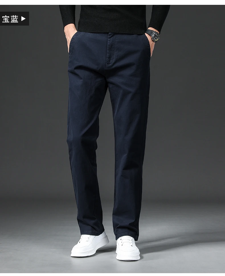 New in Spring Casual Pants Men Straight Fit Cotton Stretch Chino Trouser Male Formal Work Business Dress Khaki Fashion Regular 52 S5d4a935e81c941fa9caa00cc85b31b06O