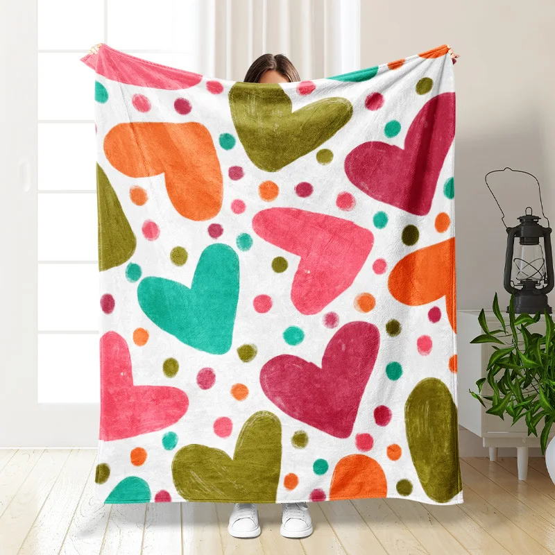 Warm Flannel Valentine's Day Blanket Heart Print Cartoon Coral Soft Blanket Air Conditioning Blanket Gift Sofa Blankets
Warm Flannel Valentine's Day Blanket Heart Print Cartoon Coral Soft Blanket Air Conditioning Blanket Gift Sofa Blankets