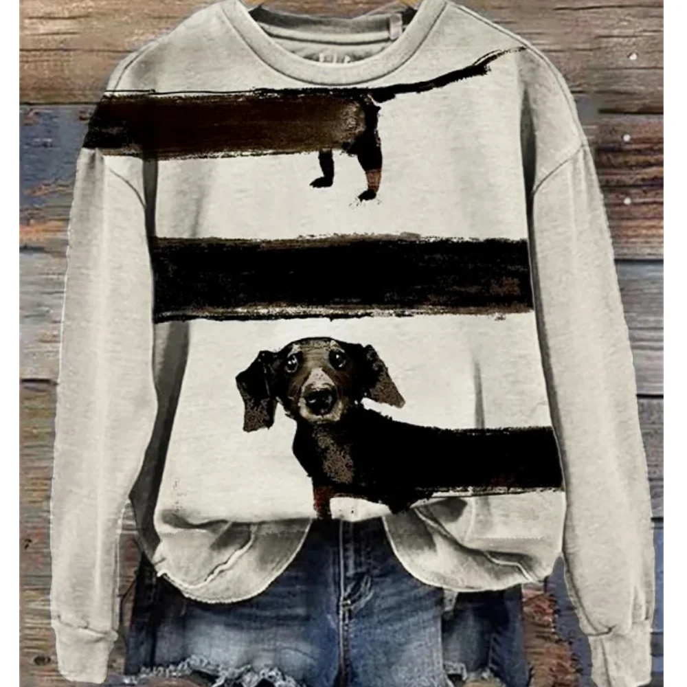 Vintage Women Sweater Long Sleeve Tops Dog Graphic Clothing Oversized O Neck Pullover Autumn Winter Apparel For Women Sweatshirt
Vintage Women Sweater Long Sleeve Tops Dog Graphic Clothing Oversized O Neck Pullover Autumn Winter Apparel For Women Sweatshirt