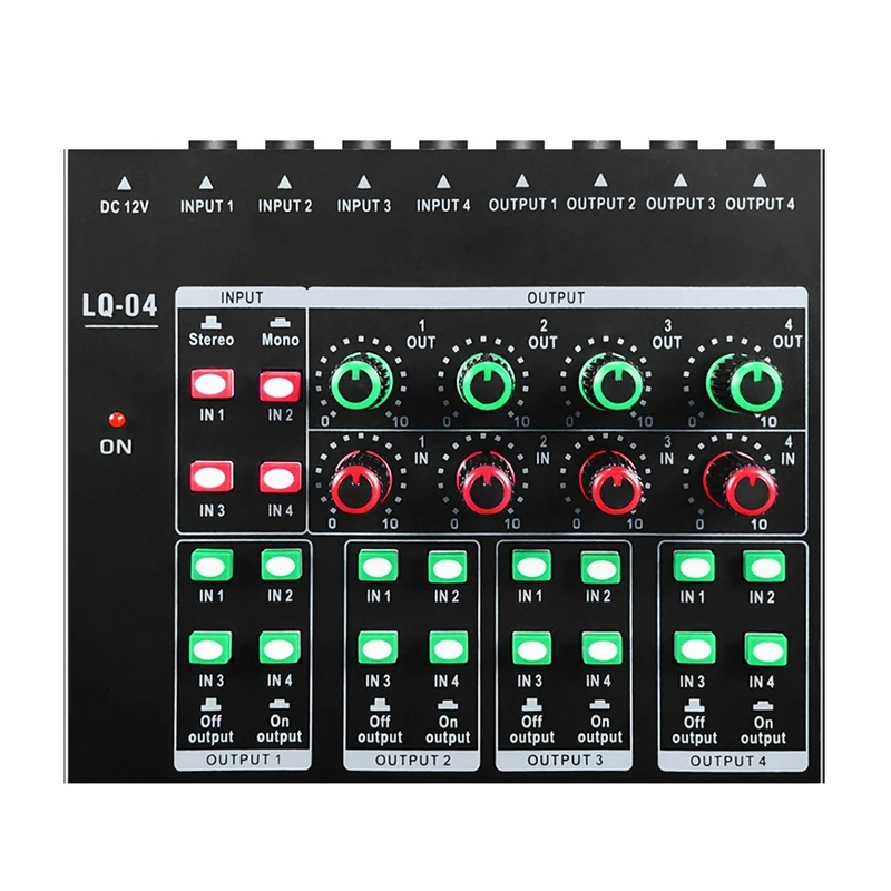 

GAX-LQ04 High Quality Sound Card Mixer Recording Interface With Dj Studio Mixer Audio US Plug Black 1 Piece